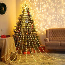 Luz Estrella Cascada y 2 platos navidad