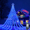 Luz Estrella Cascada Led Multicolor y 2 platos navidad o 2 tapetes
