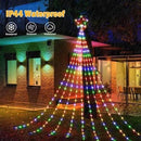 Luz Estrella Cascada Led Multicolor y 2 platos navidad o 2 tapetes