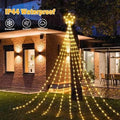 Luz Estrella Cascada Led Multicolor y 2 platos navidad o 2 tapetes