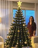 Luz Estrella Cascada y 2 platos navidad
